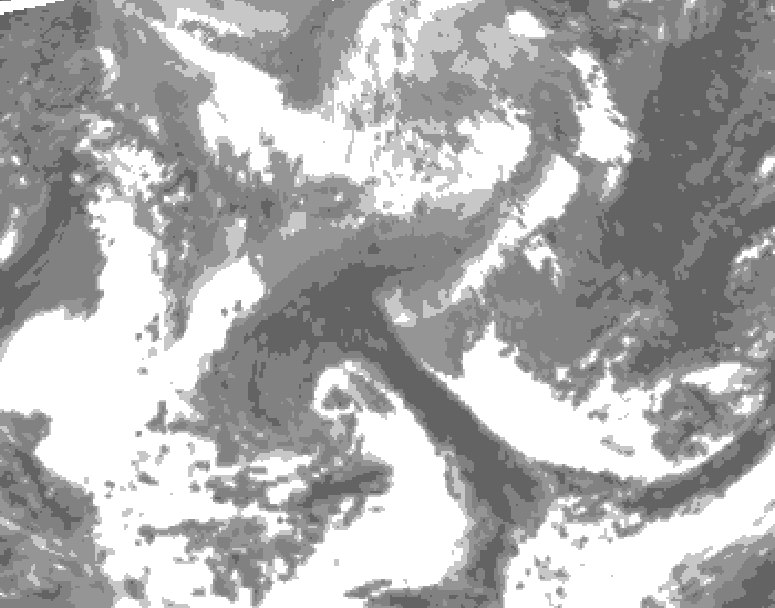 GDPS total cloud 054 hour forecast chart for Canada based on 2026/04/23 0000Z data