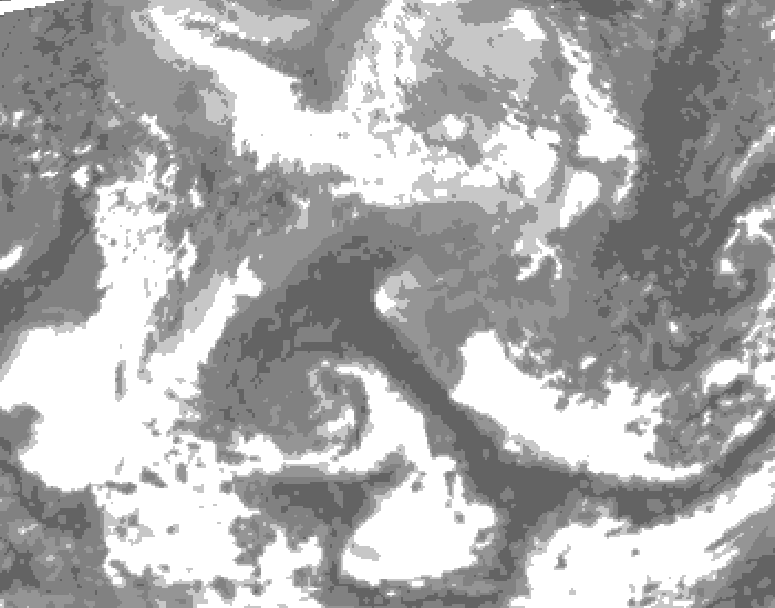 GDPS total cloud 060 hour forecast chart for Canada based on 2026/04/23 0000Z data