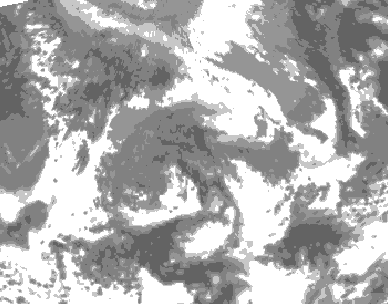 GDPS total cloud 090 hour forecast chart for Canada based on 2026/04/23 0000Z data