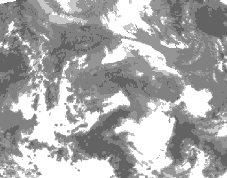 GDPS total cloud 108 hour forecast chart for Canada based on 2026/04/23 0000Z data