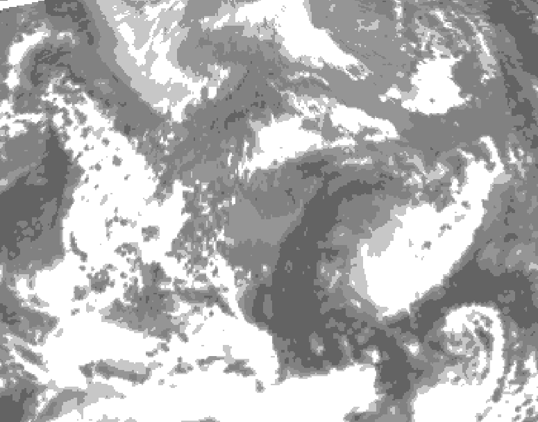 GDPS total cloud 138 hour forecast chart for Canada based on 2026/04/23 0000Z data