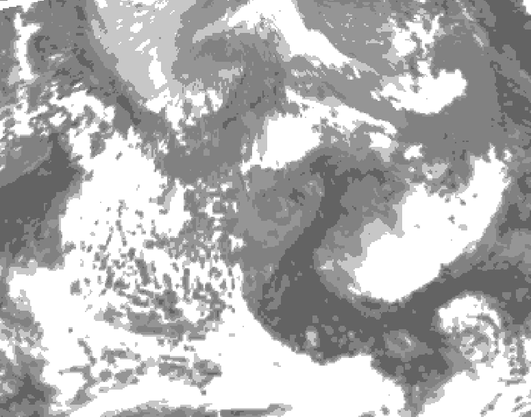 GDPS total cloud 144 hour forecast chart for Canada based on 2026/04/23 0000Z data