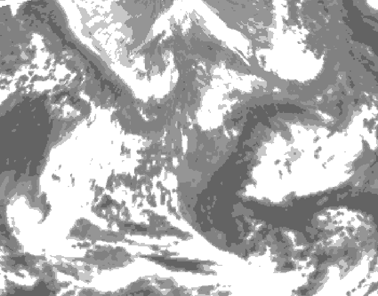 GDPS total cloud 156 hour forecast chart for Canada based on 2026/04/23 0000Z data