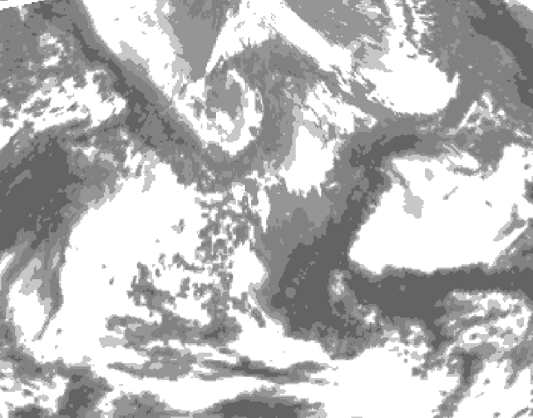 GDPS total cloud 162 hour forecast chart for Canada based on 2026/04/23 0000Z data