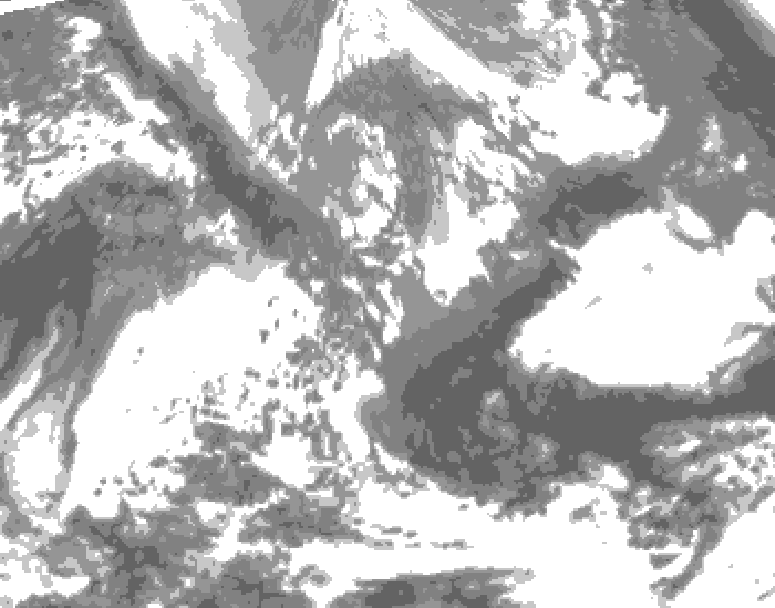 GDPS total cloud 168 hour forecast chart for Canada based on 2026/04/23 0000Z data