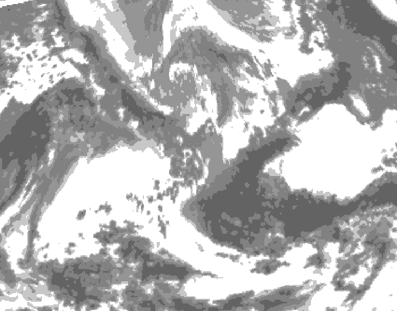 GDPS total cloud 174 hour forecast chart for Canada based on 2026/04/23 0000Z data