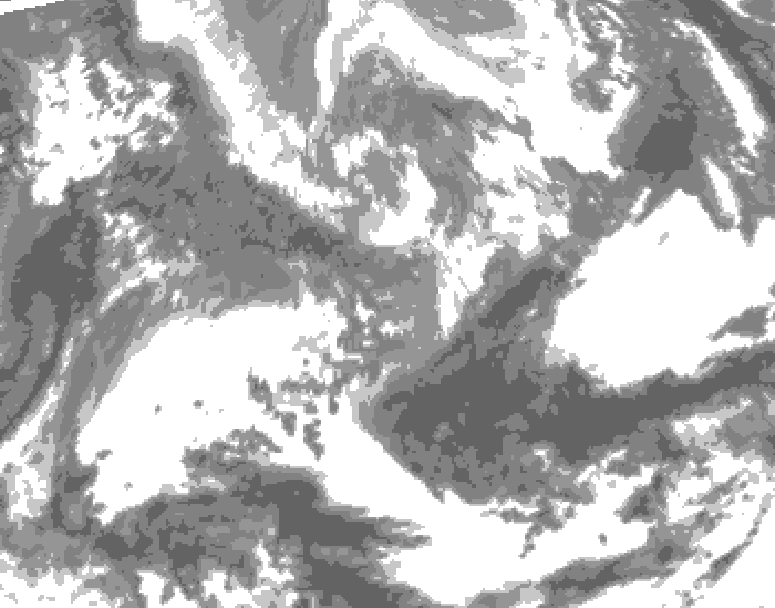 GDPS total cloud 180 hour forecast chart for Canada based on 2026/04/23 0000Z data