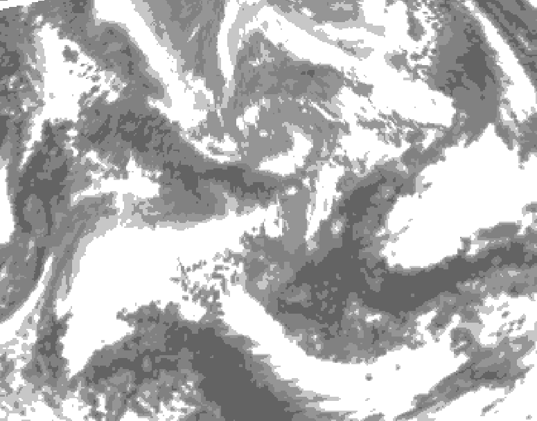 GDPS total cloud 186 hour forecast chart for Canada based on 2026/04/23 0000Z data
