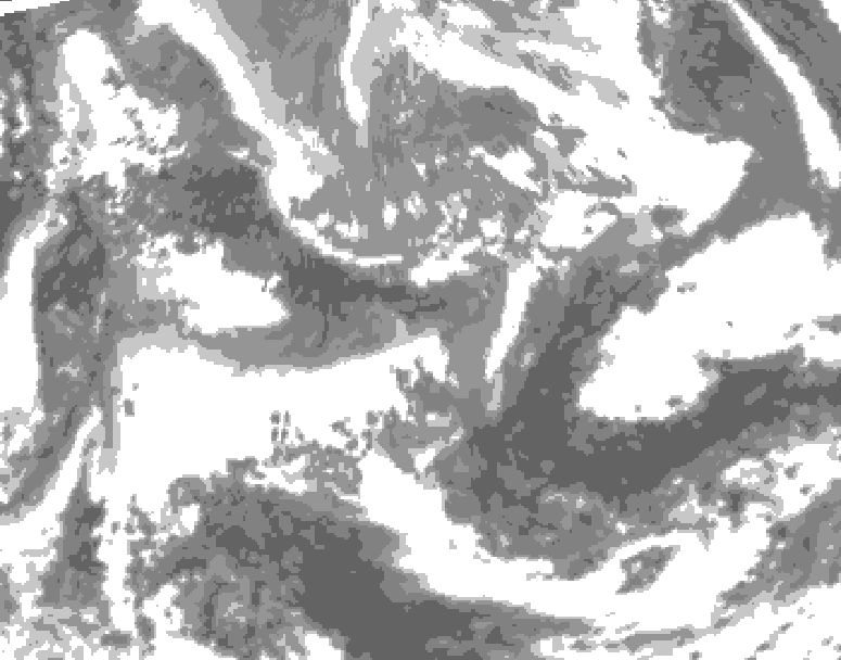 GDPS total cloud 192 hour forecast chart for Canada based on 2026/04/23 0000Z data