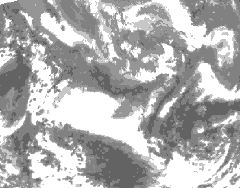 GDPS total cloud 222 hour forecast chart for Canada based on 2026/04/23 0000Z data