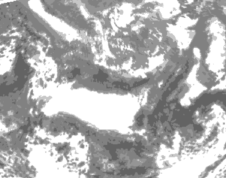GDPS total cloud 234 hour forecast chart for Canada based on 2026/04/23 0000Z data