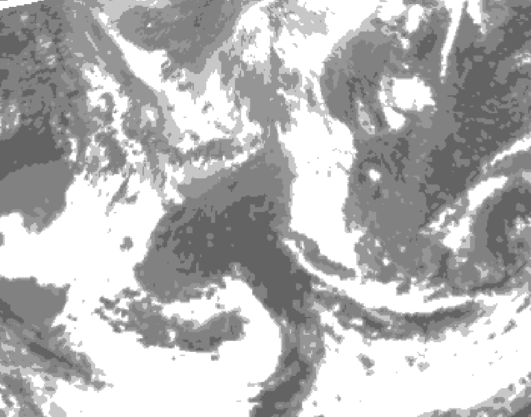GDPS total cloud 024 hour forecast chart for Canada based on 2026/04/23 1200Z data