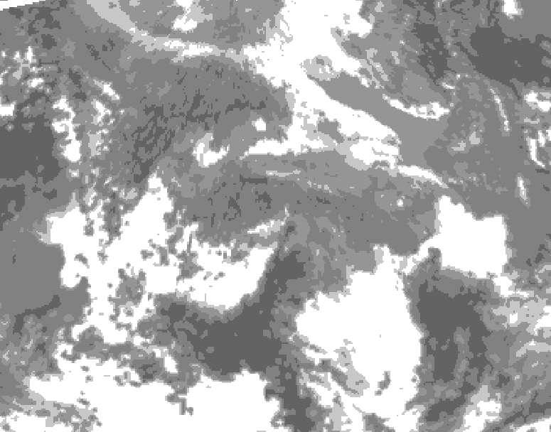 GDPS total cloud 096 hour forecast chart for Canada based on 2026/04/23 1200Z data