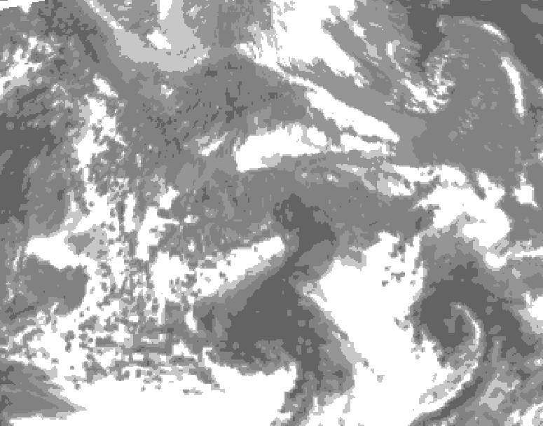 GDPS total cloud 108 hour forecast chart for Canada based on 2026/04/23 1200Z data
