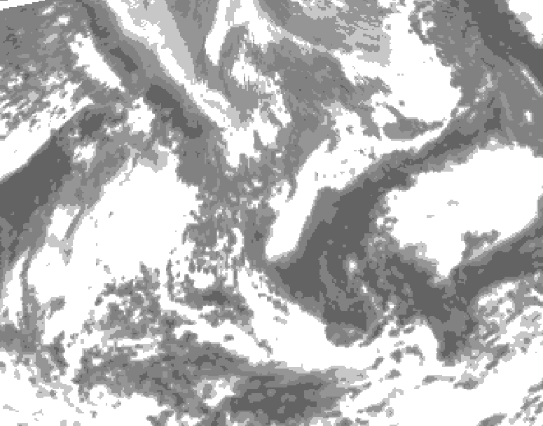 GDPS total cloud 156 hour forecast chart for Canada based on 2026/04/23 1200Z data
