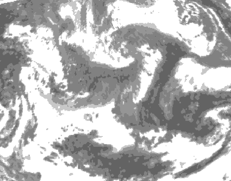 GDPS total cloud 192 hour forecast chart for Canada based on 2026/04/23 1200Z data