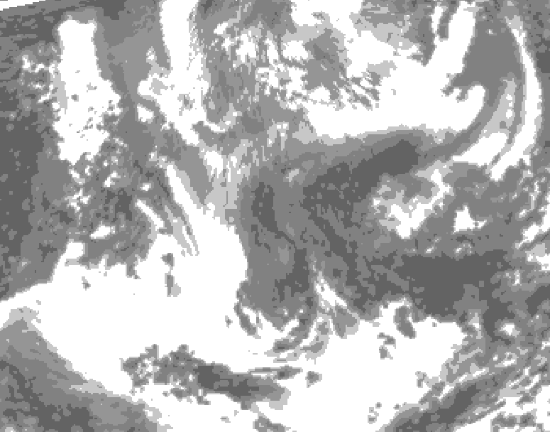 GDPS total cloud 240 hour forecast chart for Canada based on 2026/04/23 1200Z data