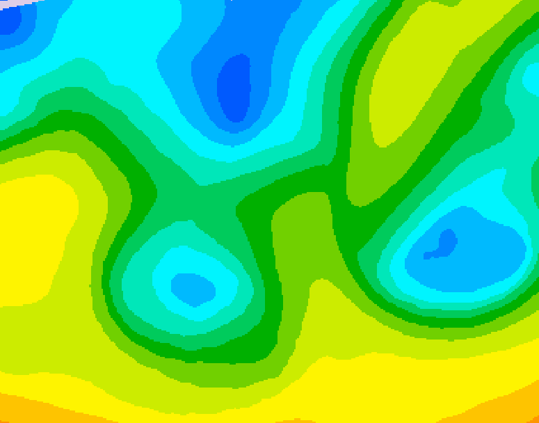 GDPS 500 millibar geopotential height 006 hour forecast chart for Canada based on 2026/04/24 0000Z data