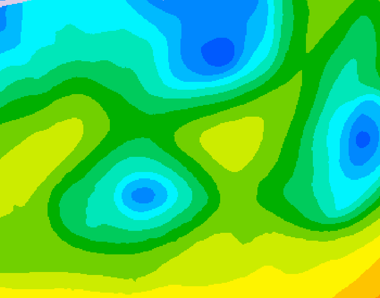 GDPS 500 millibar geopotential height 036 hour forecast chart for Canada based on 2026/04/24 0000Z data