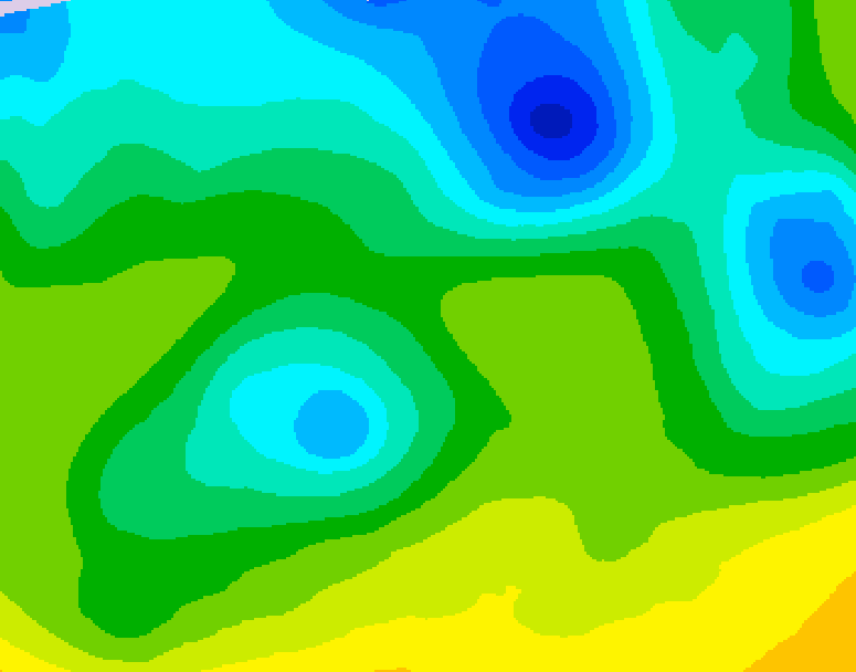 GDPS 500 millibar geopotential height 054 hour forecast chart for Canada based on 2026/04/24 0000Z data