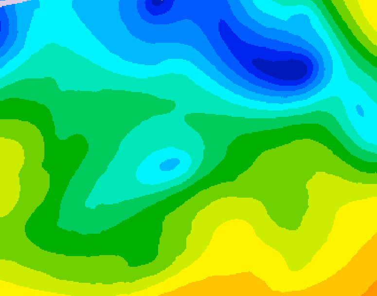 GDPS 500 millibar geopotential height 078 hour forecast chart for Canada based on 2026/04/24 0000Z data