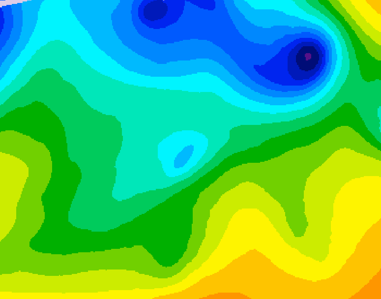 GDPS 500 millibar geopotential height 090 hour forecast chart for Canada based on 2026/04/24 0000Z data