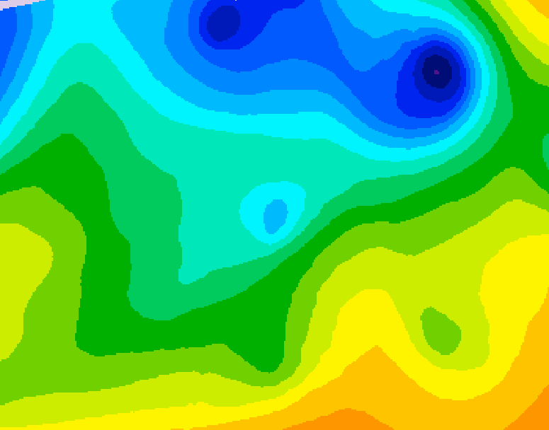 GDPS 500 millibar geopotential height 096 hour forecast chart for Canada based on 2026/04/24 0000Z data