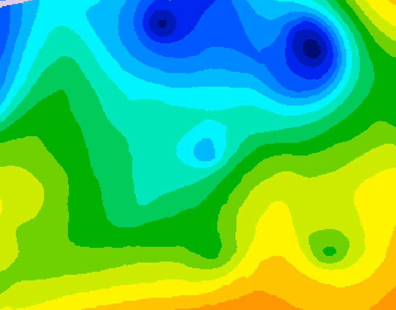 GDPS 500 millibar geopotential height 102 hour forecast chart for Canada based on 2026/04/24 0000Z data