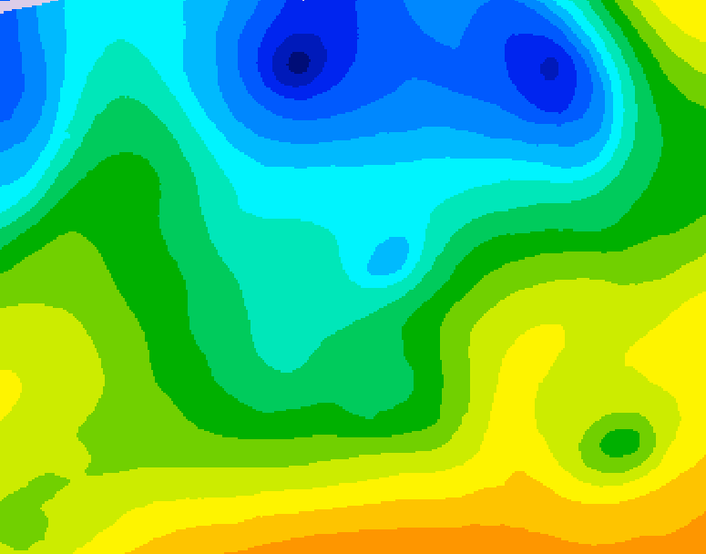 GDPS 500 millibar geopotential height 114 hour forecast chart for Canada based on 2026/04/24 0000Z data