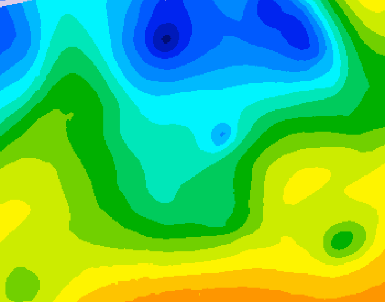 GDPS 500 millibar geopotential height 120 hour forecast chart for Canada based on 2026/04/24 0000Z data