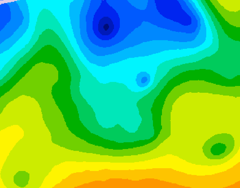 GDPS 500 millibar geopotential height 126 hour forecast chart for Canada based on 2026/04/24 0000Z data