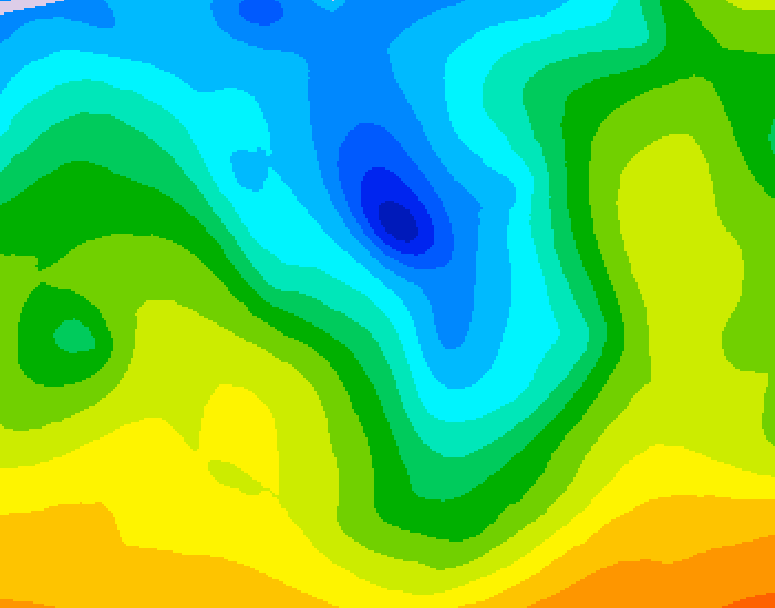 GDPS 500 millibar geopotential height 186 hour forecast chart for Canada based on 2026/04/24 0000Z data