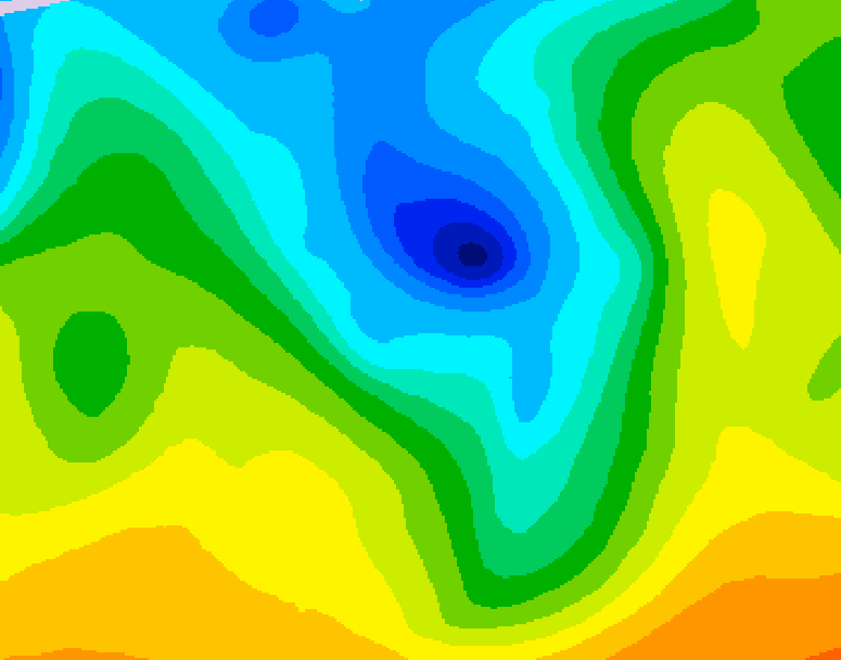 GDPS 500 millibar geopotential height 198 hour forecast chart for Canada based on 2026/04/24 0000Z data