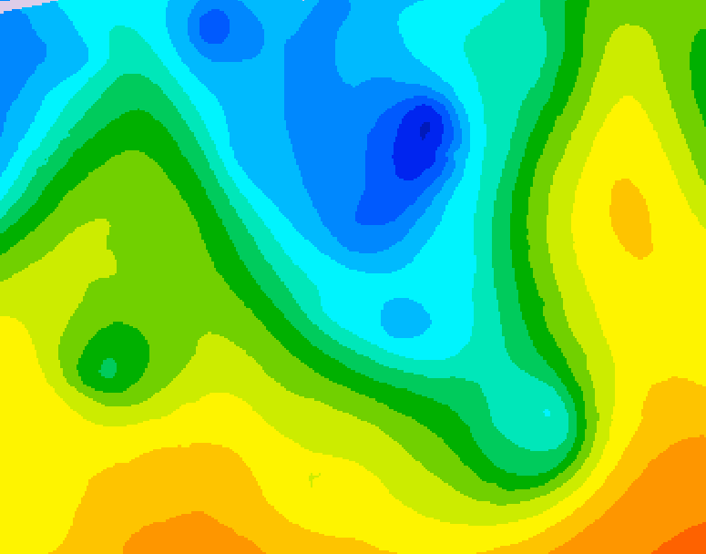GDPS 500 millibar geopotential height 222 hour forecast chart for Canada based on 2026/04/24 0000Z data