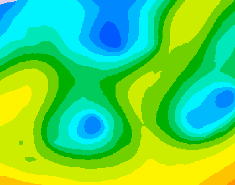 GDPS 500 millibar geopotential height 006 hour forecast chart for Canada based on 2026/04/24 1200Z data