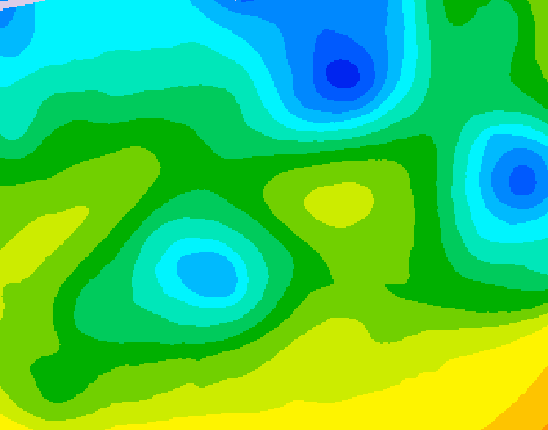 GDPS 500 millibar geopotential height 036 hour forecast chart for Canada based on 2026/04/24 1200Z data