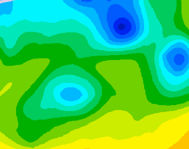 GDPS 500 millibar geopotential height 042 hour forecast chart for Canada based on 2026/04/24 1200Z data