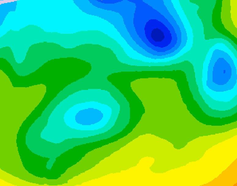 GDPS 500 millibar geopotential height 048 hour forecast chart for Canada based on 2026/04/24 1200Z data