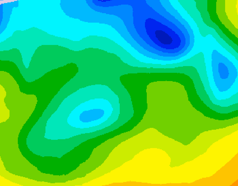 GDPS 500 millibar geopotential height 054 hour forecast chart for Canada based on 2026/04/24 1200Z data