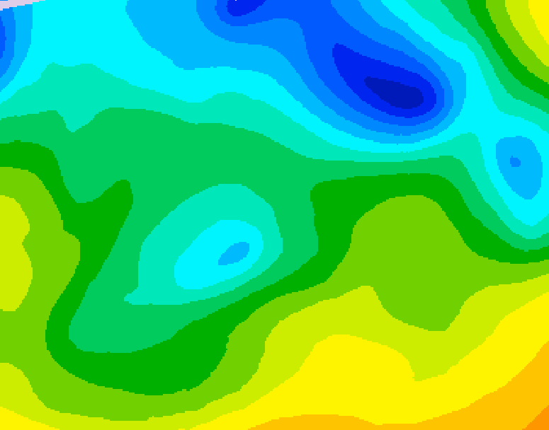 GDPS 500 millibar geopotential height 060 hour forecast chart for Canada based on 2026/04/24 1200Z data