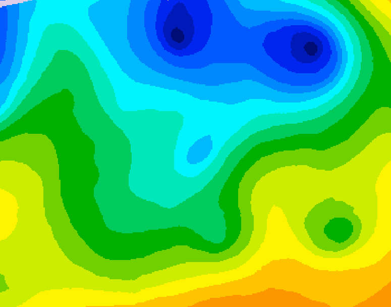 GDPS 500 millibar geopotential height 096 hour forecast chart for Canada based on 2026/04/24 1200Z data