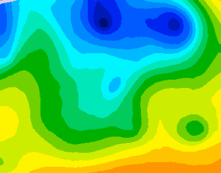 GDPS 500 millibar geopotential height 102 hour forecast chart for Canada based on 2026/04/24 1200Z data