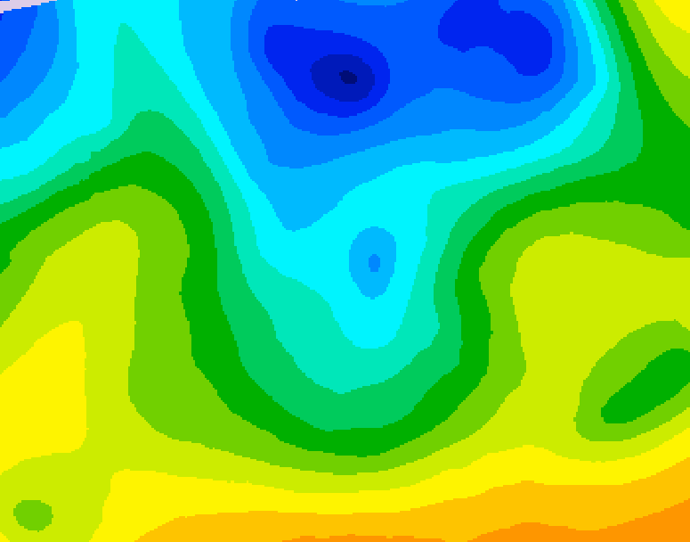 GDPS 500 millibar geopotential height 120 hour forecast chart for Canada based on 2026/04/24 1200Z data