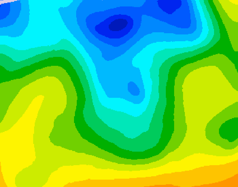 GDPS 500 millibar geopotential height 132 hour forecast chart for Canada based on 2026/04/24 1200Z data