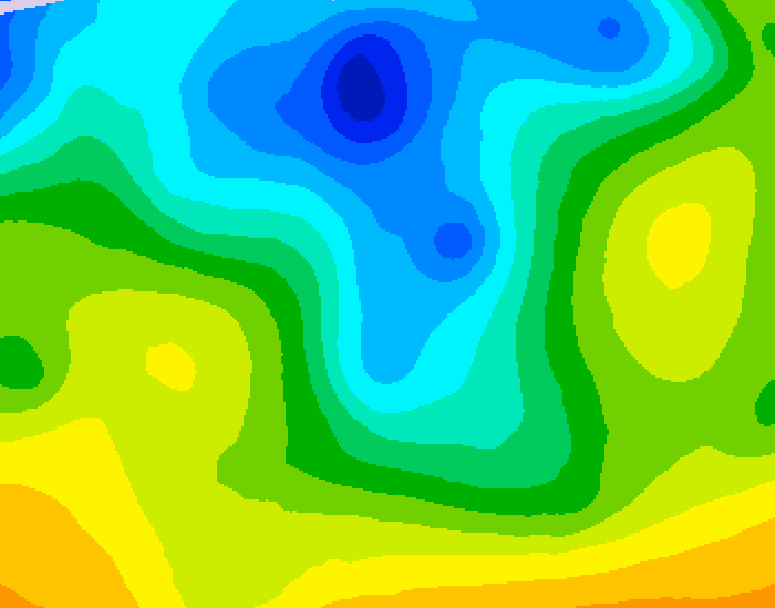 GDPS 500 millibar geopotential height 150 hour forecast chart for Canada based on 2026/04/24 1200Z data