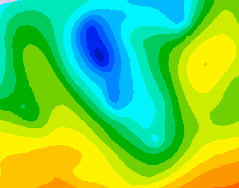 GDPS 500 millibar geopotential height 198 hour forecast chart for Canada based on 2026/04/24 1200Z data