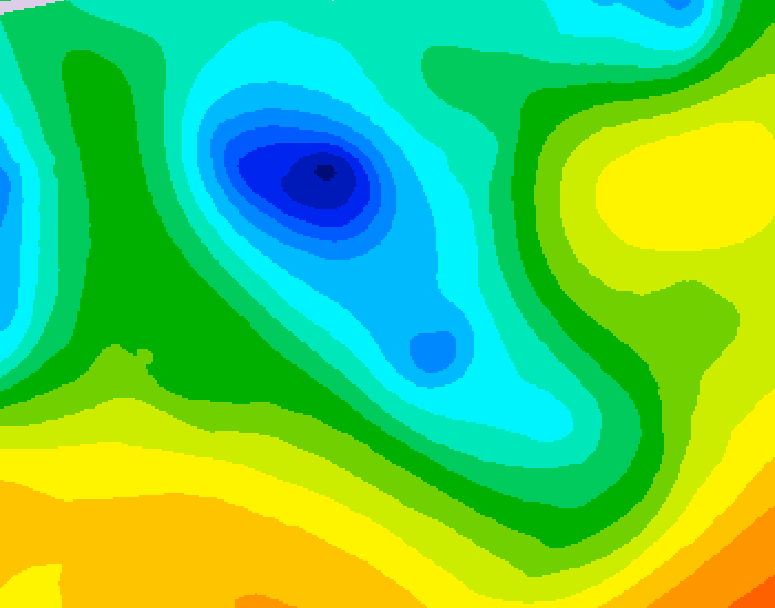GDPS 500 millibar geopotential height 222 hour forecast chart for Canada based on 2026/04/24 1200Z data