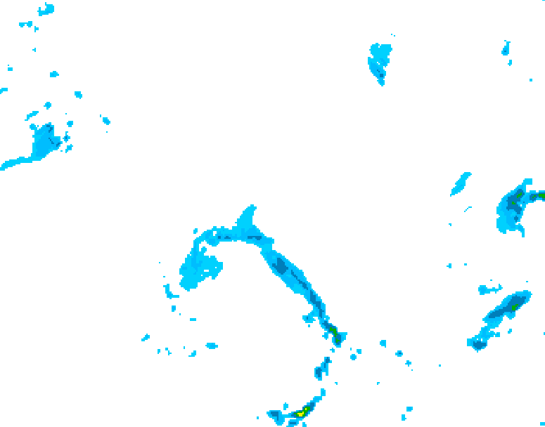 GDPS precipitation 006 hour forecast chart for Canada based on 2026/04/24 1200Z data