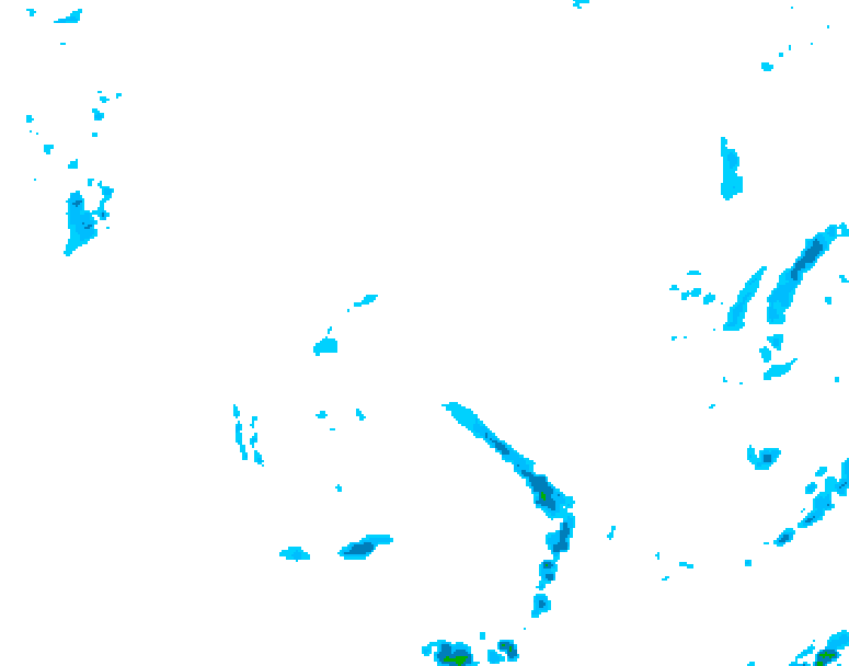 GDPS precipitation 018 hour forecast chart for Canada based on 2026/04/24 1200Z data