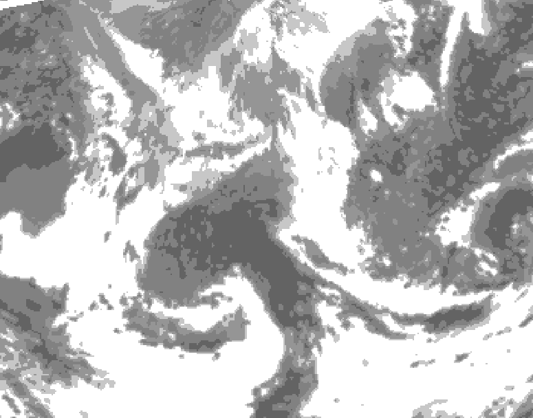 GDPS total cloud 012 hour forecast chart for Canada based on 2026/04/24 0000Z data